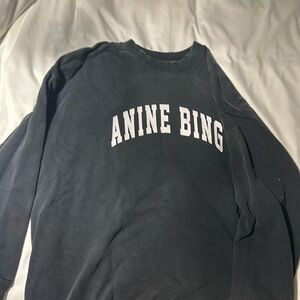 Anine Bing TYLER SWEATSHIRT - WASHED BLACK